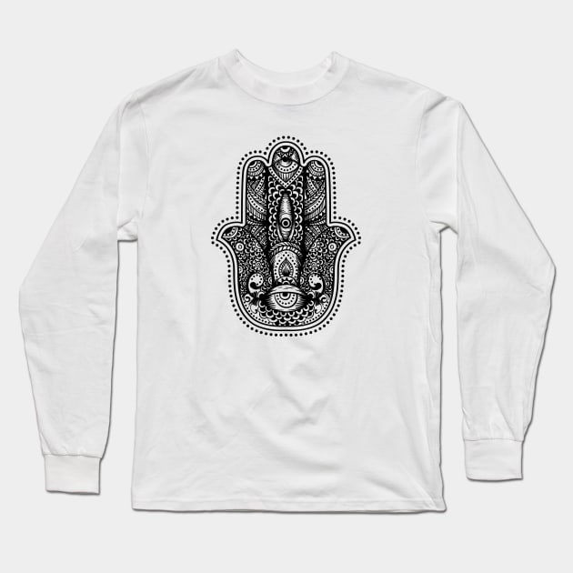 Hamsa Long Sleeve T-Shirt by EarlAdrian